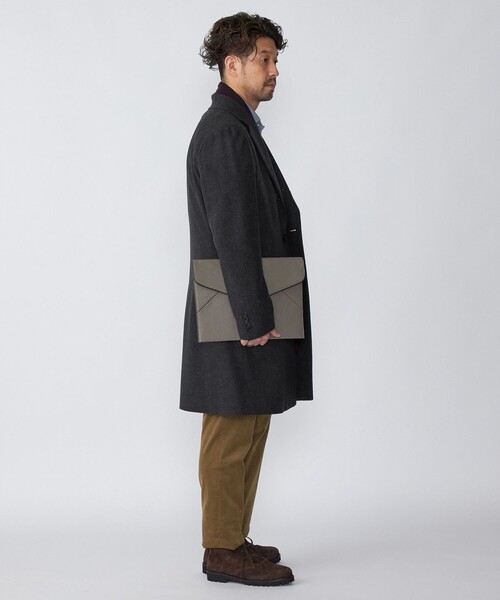 SHIPS（シップス）の「SHIPS: ウール カシミヤ チェスターコート（チェスターコート・メンズ・ネイビー/ベージュ系その他/チャコールグレー・SMALL/MEDIUM/X-LARGE/LARGE）」の11枚目の写真