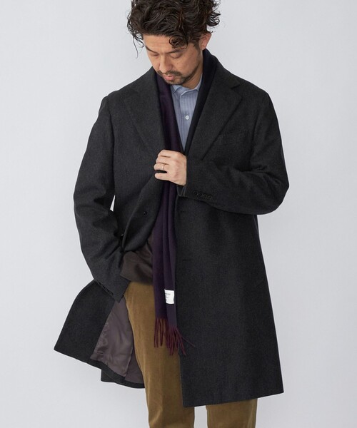 SHIPS（シップス）の「SHIPS: ウール カシミヤ チェスターコート（チェスターコート・メンズ・ネイビー/ベージュ系その他/チャコールグレー・SMALL/MEDIUM/X-LARGE/LARGE）」の8枚目の写真