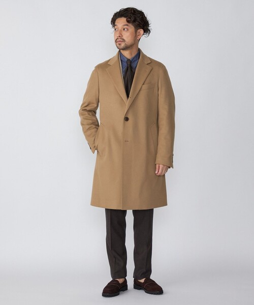 SHIPS（シップス）の「SHIPS: ウール カシミヤ チェスターコート（チェスターコート・メンズ・ネイビー/ベージュ系その他/チャコールグレー・SMALL/MEDIUM/X-LARGE/LARGE）」の15枚目の写真