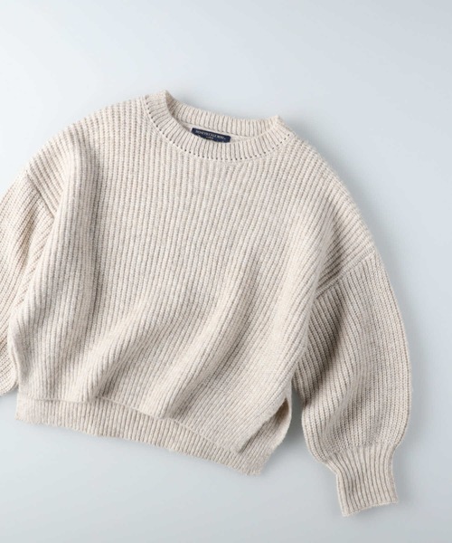 HONEYSUCKLE ROSE（ハニーサックルローズ）の「【HONEYSUCKLE ROSE】サイドスリットニット（ニット/セーター・レディース・グリーン/ライトグレー/ベージュ・M/L）」の16枚目の写真