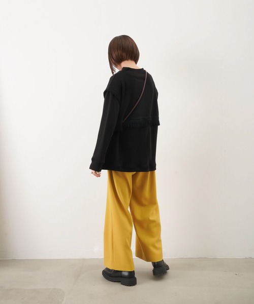 RODEO(ロデオ)の「RODEO ロデオ フリンジニットトップス(Tシャツ/カットソー・レディース・ブラック/ベージュ/ライトイエロー・FREE)」の13枚目の写真