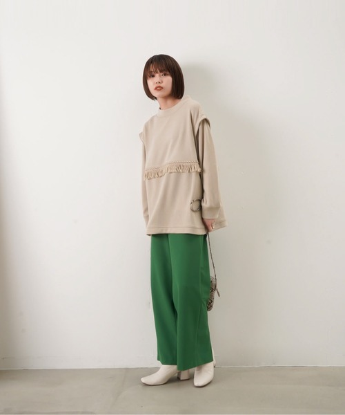 RODEO(ロデオ)の「RODEO ロデオ フリンジニットトップス(Tシャツ/カットソー・レディース・ブラック/ベージュ/ライトイエロー・FREE)」の15枚目の写真