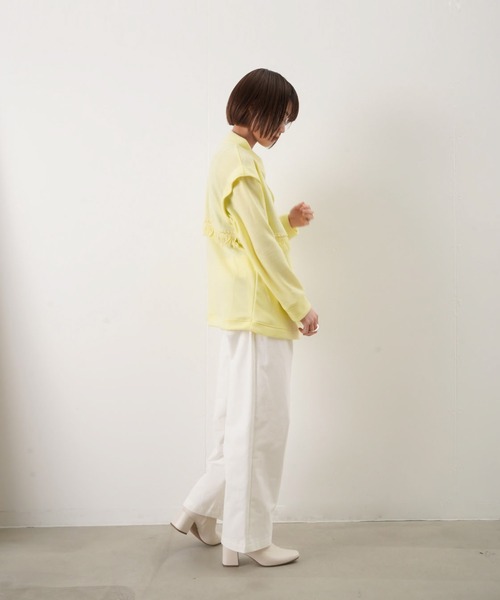 RODEO(ロデオ)の「RODEO ロデオ フリンジニットトップス(Tシャツ/カットソー・レディース・ブラック/ベージュ/ライトイエロー・FREE)」の14枚目の写真