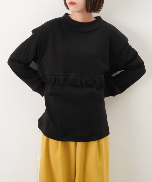 RODEO(ロデオ)の「RODEO ロデオ フリンジニットトップス(Tシャツ/カットソー・レディース・ブラック/ベージュ/ライトイエロー・FREE)」の17枚目の写真