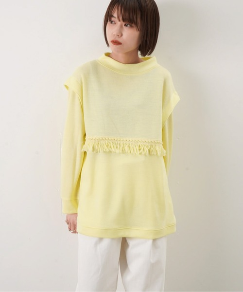 RODEO(ロデオ)の「RODEO ロデオ フリンジニットトップス(Tシャツ/カットソー・レディース・ブラック/ベージュ/ライトイエロー・FREE)」の22枚目の写真