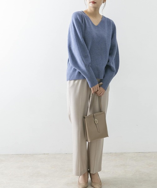 URBAN RESEARCH ROSSO（アーバンリサーチロッソ）の「ボリュームスリーブハイゲージニット（ニット/セーター・レディース・オフホワイト/キャメル/ライトブルー・FREE）」の15枚目の写真