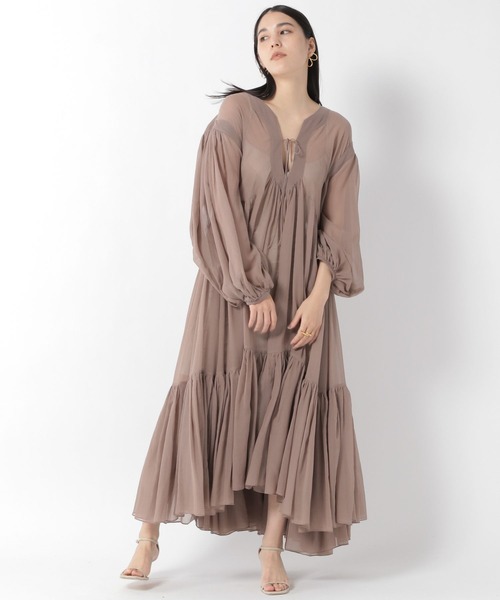 最終価格　chaos バングラスワンピース　モカ Chaos（カオス）の「バングラスワンピース（ワンピース）」 - WEAR