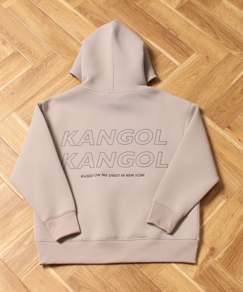 KANGOL(カンゴール)の「【KANGOL KIDS】バックプリントダンボールフーディー(パーカー・キッズ・チャコールグレー/グレー/パープル・120㎝/130㎝/140㎝/150cm)」の3枚目の写真
