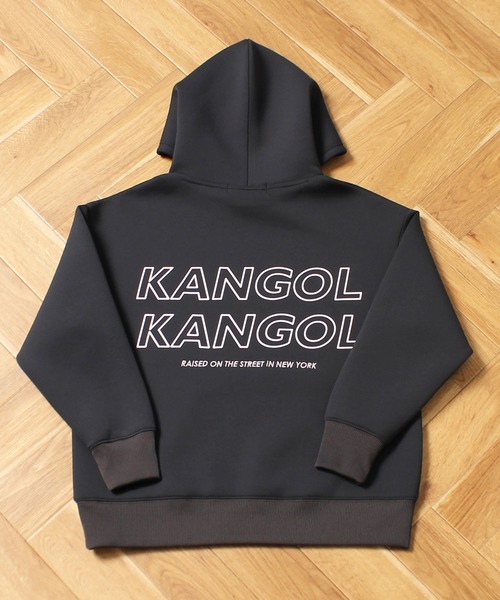 KANGOL(カンゴール)の「【KANGOL KIDS】バックプリントダンボールフーディー(パーカー・キッズ・チャコールグレー/グレー/パープル・120㎝/130㎝/140㎝/150cm)」の11枚目の写真