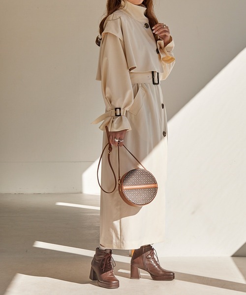 Heather（ヘザー）の「スタンドカラーLONGトレンチコート  260936（トレンチコート・レディース・キャメル/ライトベージュ・FREE）」の16枚目の写真