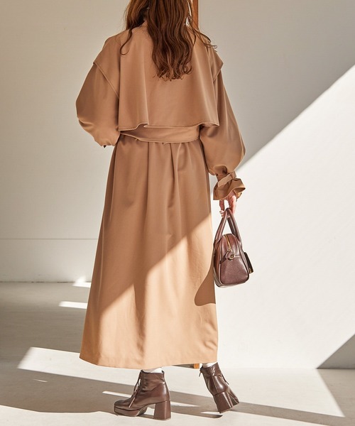Heather（ヘザー）の「スタンドカラーLONGトレンチコート  260936（トレンチコート・レディース・キャメル/ライトベージュ・FREE）」の7枚目の写真