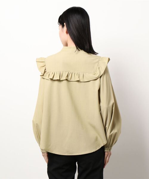 N.（N. Natural Beauty Basic）（エヌエヌナチュラルビューティーベーシック）の「◆スタンドネックフリル長袖ブラウス（シャツ/ブラウス・レディース・ブラック/オフホワイト/イエロー・MEDIUM）」の18枚目の写真
