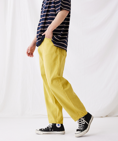 JOURNAL STANDARD（ジャーナルスタンダード）の「バルーン デニム カラーオーバーダイ（デニムパンツ・メンズ・マスタード/グリーン/ブルー系その他/オレンジ/インディゴブルー/ピンク/モスグリーン・SMALL/MEDIUM/LARGE）」の9枚目の写真