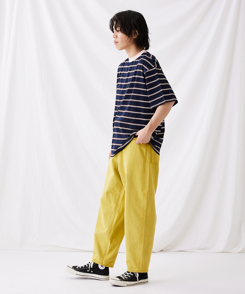 JOURNAL STANDARD（ジャーナルスタンダード）の「バルーン デニム カラーオーバーダイ（デニムパンツ・メンズ・マスタード/グリーン/ブルー系その他/オレンジ/インディゴブルー/ピンク/モスグリーン・SMALL/MEDIUM/LARGE）」の12枚目の写真