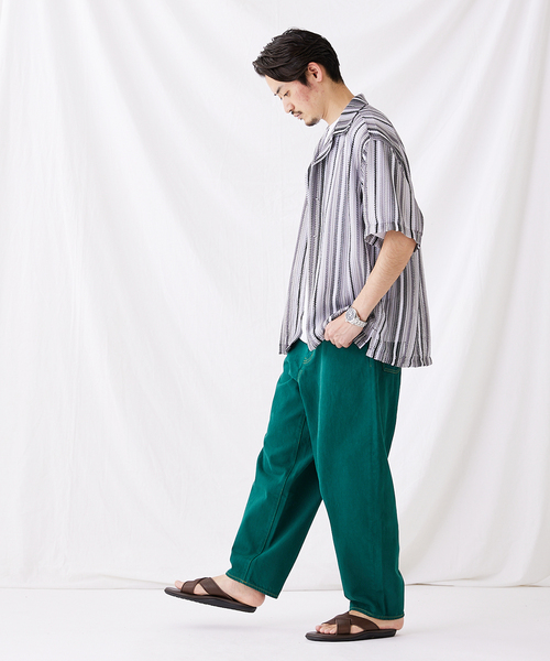 JOURNAL STANDARD（ジャーナルスタンダード）の「バルーン デニム カラーオーバーダイ（デニムパンツ・メンズ・マスタード/グリーン/ブルー系その他/オレンジ/インディゴブルー/ピンク/モスグリーン・SMALL/MEDIUM/LARGE）」の17枚目の写真