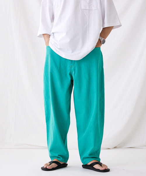 JOURNAL STANDARD（ジャーナルスタンダード）の「バルーン デニム カラーオーバーダイ（デニムパンツ・メンズ・マスタード/グリーン/ブルー系その他/オレンジ/インディゴブルー/ピンク/モスグリーン・SMALL/MEDIUM/LARGE）」の19枚目の写真