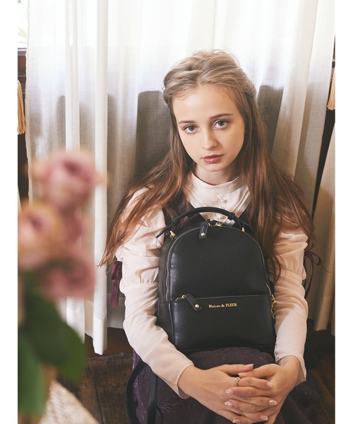 Maison de FLEUR（メゾンドフルール）の「リボンMリュック（バックパック/リュック・レディース・ブラック/ピンク・FREE）」の9枚目の写真