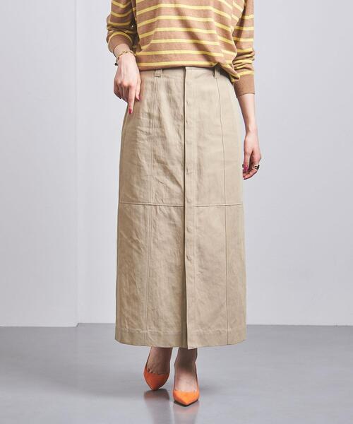 AURALEE（オーラリー）の「＜AURALEE（オーラリー）＞CHINO マキシスカート ■■■（スカート・レディース・ブラック/ベージュ・0/1）」の3枚目の写真