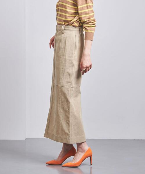 AURALEE（オーラリー）の「＜AURALEE（オーラリー）＞CHINO マキシスカート ■■■（スカート・レディース・ブラック/ベージュ・0/1）」の4枚目の写真