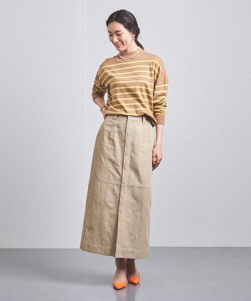 AURALEE（オーラリー）の「＜AURALEE（オーラリー）＞CHINO マキシスカート ■■■（スカート・レディース・ブラック/ベージュ・0/1）」の7枚目の写真