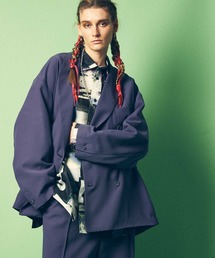 MAISON SPECIAL | 《ユニセックスアイテム》シアーピークドラペルプライムオーバーダブルテーラードジャケット【MAISON SPECIAL/メゾンスペシャル】(テーラードジャケット)