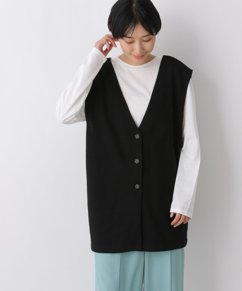 LEPSIM（レプシィム）の「2WAY2Pセットプルオーバー　259269（Tシャツ/カットソー・レディース・ライトグリーン/ブラック・FREE）」の2枚目の写真