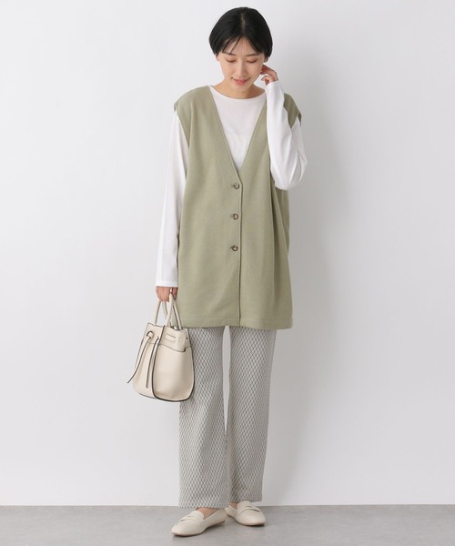 LEPSIM（レプシィム）の「2WAY2Pセットプルオーバー　259269（Tシャツ/カットソー・レディース・ライトグリーン/ブラック・FREE）」の4枚目の写真