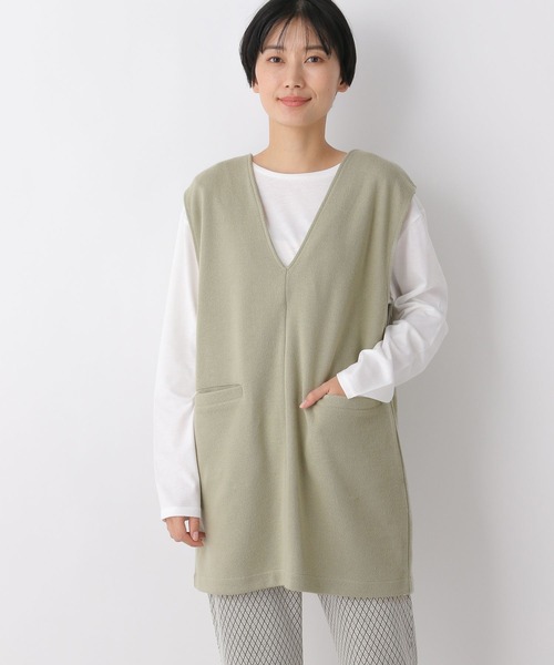 LEPSIM（レプシィム）の「2WAY2Pセットプルオーバー　259269（Tシャツ/カットソー・レディース・ライトグリーン/ブラック・FREE）」の5枚目の写真