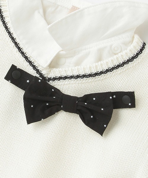 petit main（プティマイン）の「【弱酸性】おめかし2WAYオール（ロンパース・キッズ・ブルーグレー/アイボリー・50-70cm）」の10枚目の写真