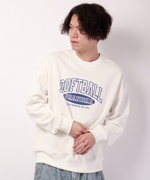FUNALIVE(ファンアライブ)の「オーバーサイズ SOFT BALL カレッジロゴトレーナー(スウェット・メンズ・ブラック/ライトグレー/ホワイト・M/L)」の2枚目の写真