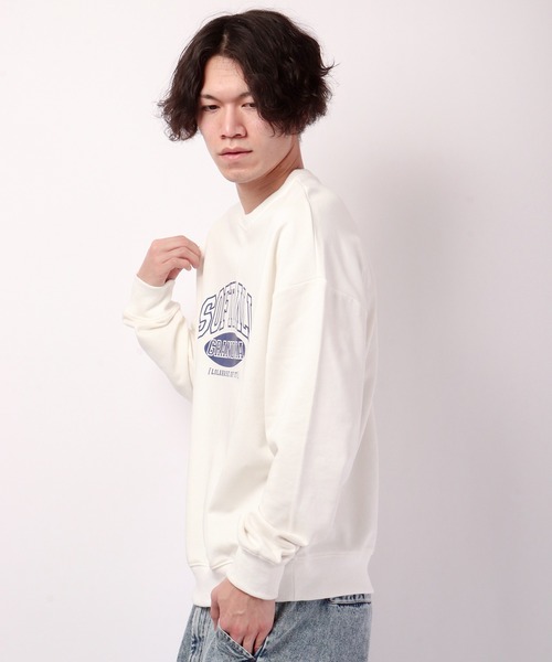 FUNALIVE(ファンアライブ)の「オーバーサイズ SOFT BALL カレッジロゴトレーナー(スウェット・メンズ・ブラック/ライトグレー/ホワイト・M/L)」の7枚目の写真