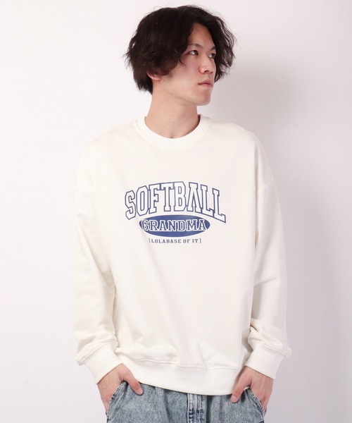FUNALIVE(ファンアライブ)の「オーバーサイズ SOFT BALL カレッジロゴトレーナー(スウェット・メンズ・ブラック/ライトグレー/ホワイト・M/L)」の6枚目の写真