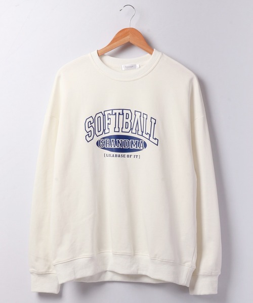 FUNALIVE(ファンアライブ)の「オーバーサイズ SOFT BALL カレッジロゴトレーナー(スウェット・メンズ・ブラック/ライトグレー/ホワイト・M/L)」の4枚目の写真