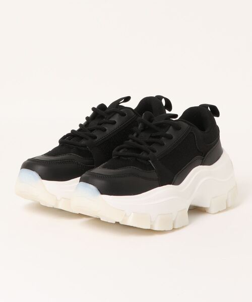 INGNI(イング)の「クリアDADスニーカー(スニーカー・レディース・アイボリー/ブラック×ホワイト・M/L)」の1枚目の写真