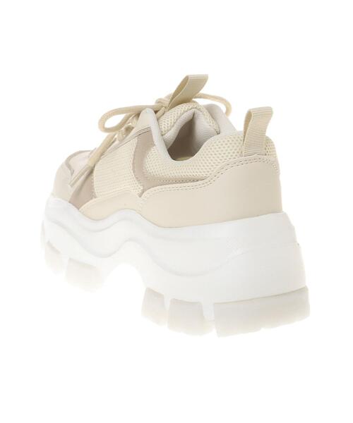 INGNI(イング)の「クリアDADスニーカー(スニーカー・レディース・アイボリー/ブラック×ホワイト・M/L)」の6枚目の写真