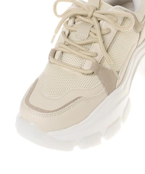 INGNI(イング)の「クリアDADスニーカー(スニーカー・レディース・アイボリー/ブラック×ホワイト・M/L)」の7枚目の写真