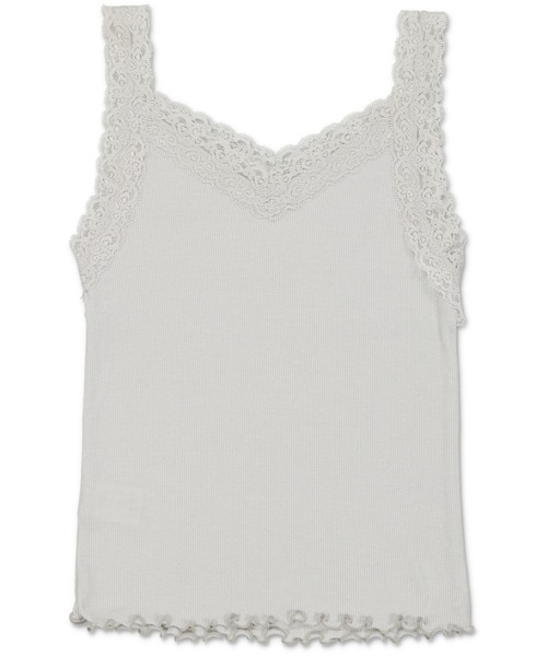 SPINNS(スピンズ)の「フライスレースキャミソール(タンクトップ・レディース・ブラック/アイボリー/グレー/グレイッシュベージュ・ONESIZE)」の18枚目の写真