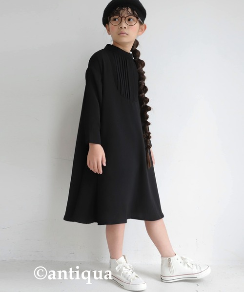 antiqua(アンティカ)の「雰囲気アップ。ブザムワンピース(ワンピース・キッズ・パープル/ブラック/ネイビー・5/4/6/3)」の7枚目の写真