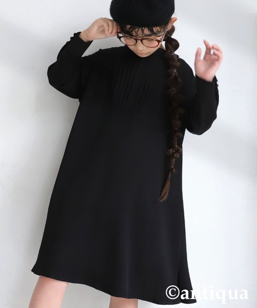 antiqua(アンティカ)の「雰囲気アップ。ブザムワンピース(ワンピース・キッズ・パープル/ブラック/ネイビー・5/4/6/3)」の5枚目の写真