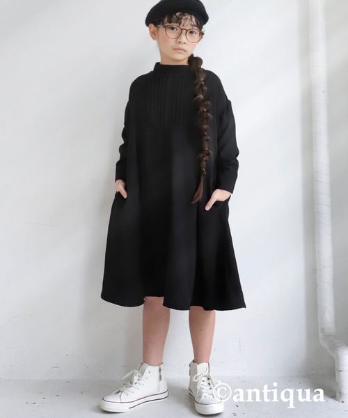 antiqua(アンティカ)の「雰囲気アップ。ブザムワンピース(ワンピース・キッズ・パープル/ブラック/ネイビー・5/4/6/3)」の4枚目の写真