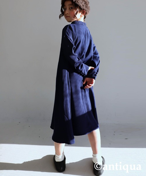 antiqua(アンティカ)の「雰囲気アップ。ブザムワンピース(ワンピース・キッズ・パープル/ブラック/ネイビー・5/4/6/3)」の9枚目の写真