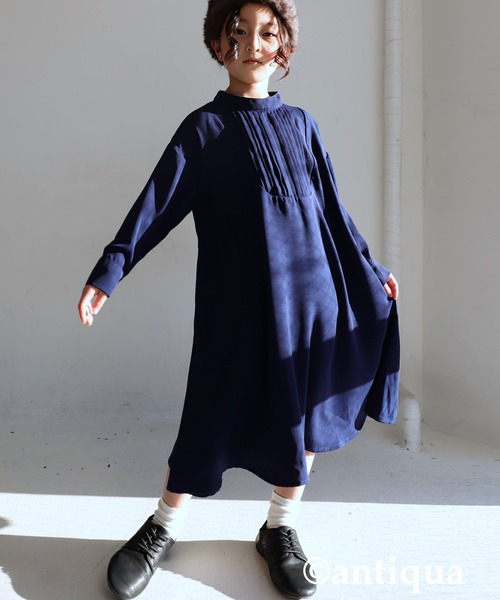 antiqua(アンティカ)の「雰囲気アップ。ブザムワンピース(ワンピース・キッズ・パープル/ブラック/ネイビー・5/4/6/3)」の10枚目の写真