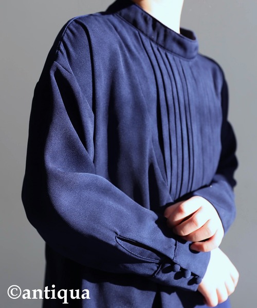 antiqua(アンティカ)の「雰囲気アップ。ブザムワンピース(ワンピース・キッズ・パープル/ブラック/ネイビー・5/4/6/3)」の12枚目の写真