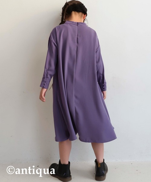 antiqua(アンティカ)の「雰囲気アップ。ブザムワンピース(ワンピース・キッズ・パープル/ブラック/ネイビー・5/4/6/3)」の20枚目の写真