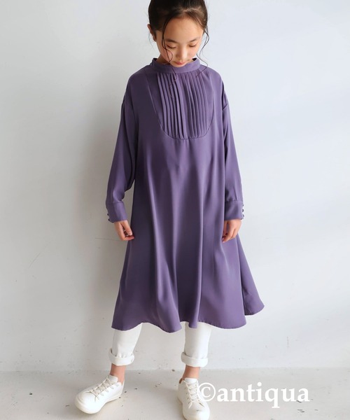 antiqua(アンティカ)の「雰囲気アップ。ブザムワンピース(ワンピース・キッズ・パープル/ブラック/ネイビー・5/4/6/3)」の17枚目の写真
