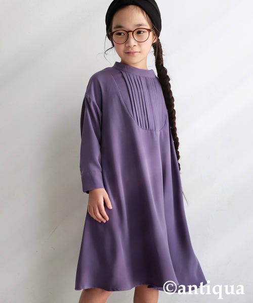 antiqua(アンティカ)の「雰囲気アップ。ブザムワンピース(ワンピース・キッズ・パープル/ブラック/ネイビー・5/4/6/3)」の21枚目の写真