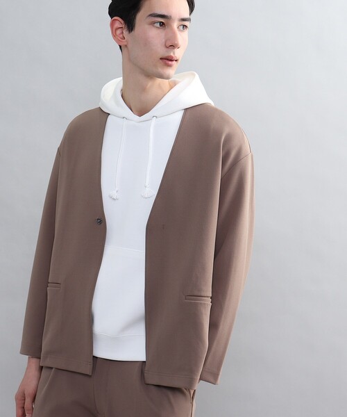 THE SHOP TK （ザ ショップ ティーケー ）の「◆【NO MORE 映画泥棒コラボ】アムンゼンダンボールカーデ（カーディガン/ボレロ・メンズ・ブラック/グリーン/ブラウン系・04/02/03/01）」の7枚目の写真