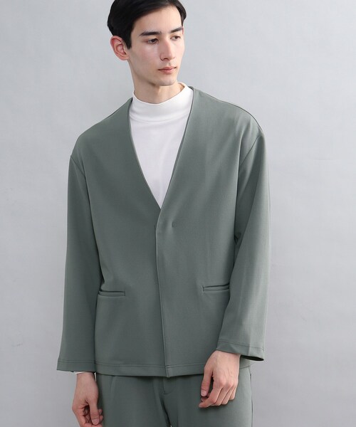 THE SHOP TK （ザ ショップ ティーケー ）の「◆【NO MORE 映画泥棒コラボ】アムンゼンダンボールカーデ（カーディガン/ボレロ・メンズ・ブラック/グリーン/ブラウン系・04/02/03/01）」の18枚目の写真