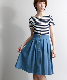 WEGO | WEGO/デニム前ボタンタックスカート(デニムスカート)