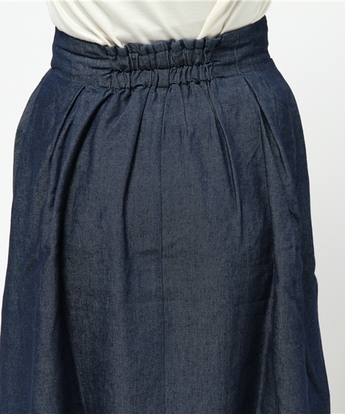 WEGO（ウィゴー）の「WEGO/デニム前ボタンタックスカート（デニムスカート・レディース・インディゴブルー/ダークインディゴブルー・FREE）」の7枚目の写真